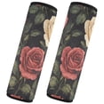 thumbnail image 2 of 2 Car Seat Belt Covers S Size 6.5*6.5 Inches Car Seat Belt Shoulder Pad Backpack Shoulder Pad Stroller Belt Cover Cool Rose, 2 of 8