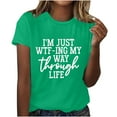 thumbnail image 1 of CEHVOM Women Girls Plus Size Print Tees Short Sleeve Round Neck T Shirt Blouse Tops Clearance, 1 of 7