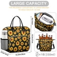 thumbnail image 5 of OBREWU Black Sunflower Womens Lunch Box for Work,Insulated Large Black Sunflower Lunch Bag for Women,Loncheras Para Mujer,Leakproof Adult Lunch Bag for Work,Beach,Travel,Picnic,Camping, 5 of 7