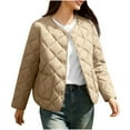 thumbnail image 3 of Xdegoge Lightweight Quilted Jackets for Women Button Up Padded Barn Jacket Casual Loose Crewnceck Coat Trendy Fall Winter Warm Outerwear with Pockets, 3 of 9