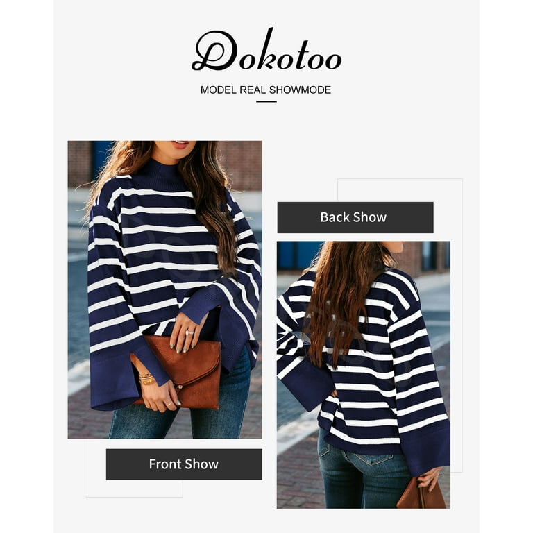 Dokotoo Womens Pullover Sweaters 2023 Fashion Loose Bell Dokotoo Womens Pullover Sweaters 2023 Fashion Loose Bell