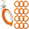MOYENNE Replacement Rubber Gasket Seal - Glass Jar Seals - 12 Pack Silicone Gaskets For Clip Top Storage Jars? Sealing Rings For Regular Mouth Canning And Storage Containers?3.75 Inch(Orange