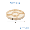 thumbnail image 6 of DIY Round Wooden Divided Serving Tray 12-inch, Pack of 5 5-Section Candy Tray for Vegetable & Fruit Party Platters, by Woodpeckers, 6 of 7
