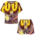 thumbnail image 2 of Cuphead Mugman Devil Summer Home Suit For Womens Short-Sleeved Pajama Set 2pcs Loungewear Soft Sleepwear T-Shirts Tee Shirt Top And Short Sleeping Pants, 2 of 8