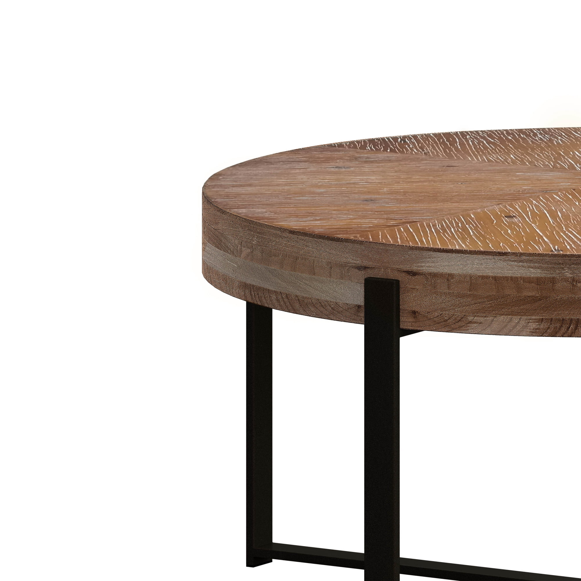 Heyizhuo 33.86" Modern Retro Splicing Round Coffee Table