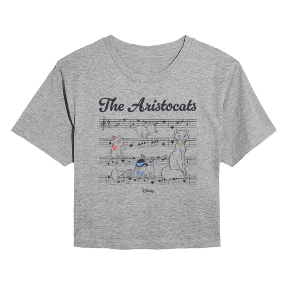 The Aristocats - Sheet Music - Juniors Cropped Graphic T-Shirt