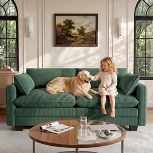 Noelse 70" Cloud Loveseat, 2-Seater Green Sofa