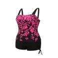 thumbnail image 4 of Women Plus Size Tankini Swimsuits Two Piece Swim Top Shorts Tummy Control Bathing Suits Swimwear, 4 of 7