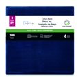 thumbnail image 3 of Mainstays 4-Piece 300 Thread Count Blue- CVC Cotton Blend Bed Sheet Set, Double (Adult), 3 of 5