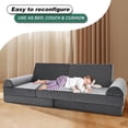 thumbnail image 5 of MOPHOTO Kids Couch Play Set, 11PCS Modular Kids Sofa Couch Fold Out Couch Playhouse Play Set for Toddlers, Creative Couch Kids Foam Play Couch Indoor, 5 of 8