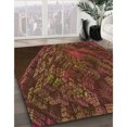 thumbnail image 3 of Ahgly Company Tapis d'Intérieur Lavables en Machine, Rectangle Transitionnel Brun Acajou, 5' x 8', 3 of 7