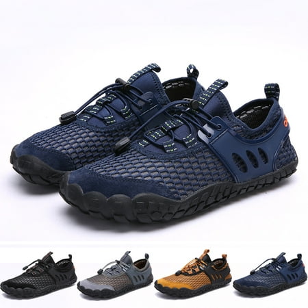 Bridawn Navy Blue Men Women Quick Dry Barefoot Hiking Water Shoes for Swim Surf Exercise Outdoor (Best Mens Hiking Shoes)