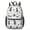 White, variant on Schnauzer and Dog Paw Print White 17" School Backpacks for Teens,Waterproof Oxford Fabric,S-Shape Padded Straps for School,Travel,Hiking,Camping