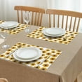 thumbnail image 3 of White Small Sunflower Pattern Summer Placemats Table Placemats Set Of 4-Linen Kitchen Washable Placemats Table Mats 11.8"x17.7" Non-Slip Heat Resistant, 3 of 6