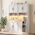 thumbnail image 4 of Kojooin 71 in Tall Kitchen Pantry Cabinet with Microwave Shelf and LED Light, Freestanding Storage Cupboard, 4 of 7