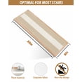 thumbnail image 4 of Rustic Vintage Stair Treads for Wooden Steps Indoor Runner Rug Carpet, Farmhouse Countryside Linen Texture 10 Pieces Peel and Stick Staircase Step Treads Covers Washable Throw Door Mats, 30"x8", 4 of 6