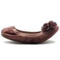 thumbnail image 5 of Ollio Women's Shoes Faux Suede Decorative Flower Slip On Comfort Light Ballet Flat ZY00F55, 5 of 6