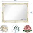 thumbnail image 4 of Framed Bathroom Mirrors for Wall (Ivory, 32''x24''), 4 of 13