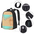 thumbnail image 2 of Easygdp Beach Footprint Mochila de Gran Capacidad Minimalista Ideal para Escuela, Viajes y Uso Diario, 2 of 6