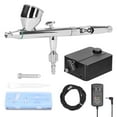 thumbnail image 1 of Labymos Multi-purpose Professional T182C 0.3mm Airbrush Max 30PSI Air Pump Set for Model Making DIY, 1 of 8