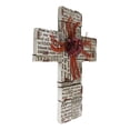 thumbnail image 5 of Inspirational Bible Verses Faith Grace Hope Red Flower With Strings Wall Cross, 5 of 9