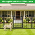 thumbnail image 2 of Jhsomdr Decorative Garden Fence with Gate 44ft (L)×32in (H) Heavy Duty Metal Fence Outdoor Wire Fence No Dig Fence Panel Animal Barrier Garden Fencing for Yard Landscape, 2 of 9