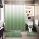 thumbnail image 1 of Juego de cortinas de ducha color verde salvia con alfombras, juegos de baño sólidos con cortina de ducha y alfombras, cortinas de ducha para baño, decoración de baño, 1 of 4