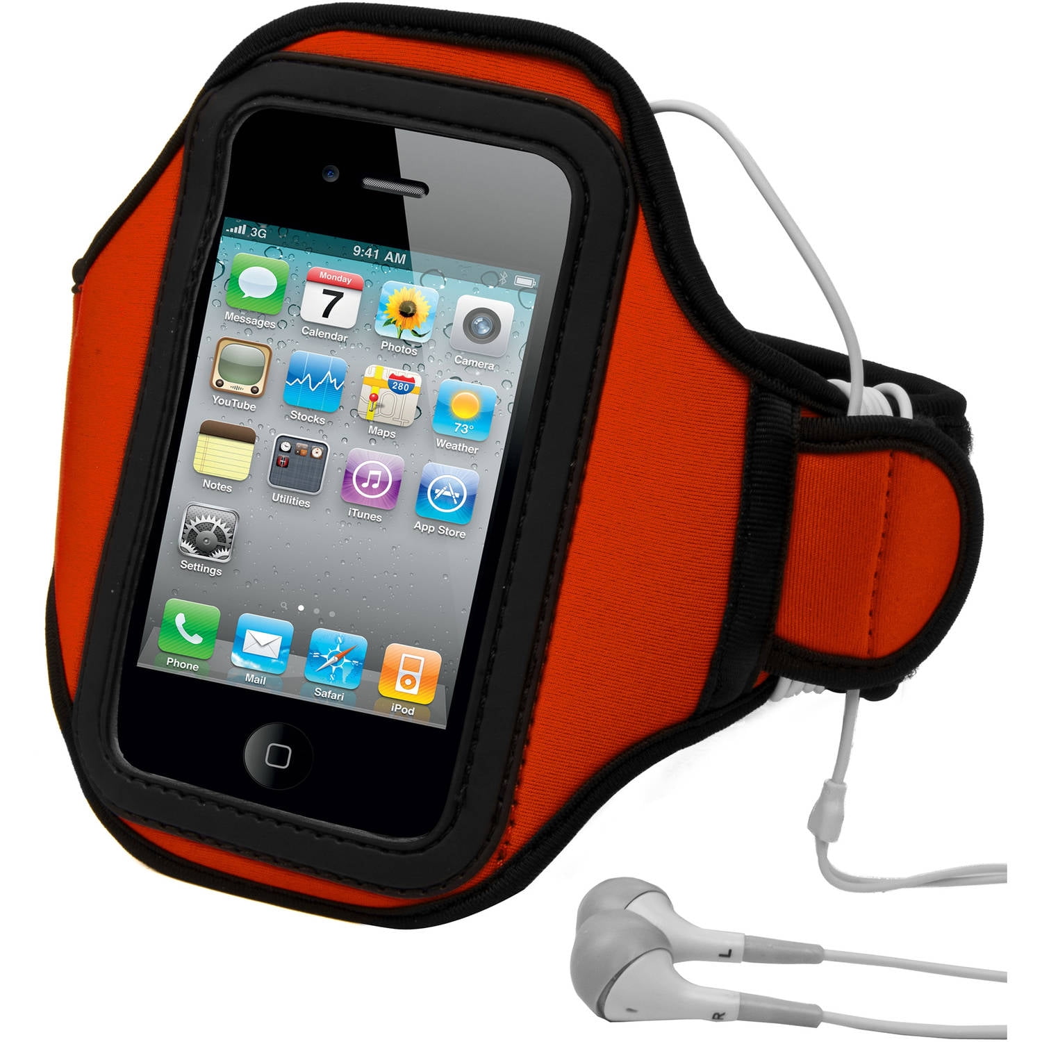 VANGODDY Waterproof Adjustable Padded Fitness Running Workout Armband for Small to Medium Built Arms fits Android / iPhone cellphone Devices up to 4.5in x 2.75in (4 - 4.5in Screensize)