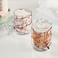 thumbnail image 5 of Clear Storage Jar 2.75x 4.13 Inches One Sizex2 Cotton Swabs Cans Translucent Plasticental Floss Cans Cotton Pads Cans Bathroom Canisters Pink Cherry Blossom, 5 of 7
