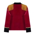 thumbnail image 5 of inhzoy Kids Boys Circus Ringmaster Uniforms Long Sleeve Tassels Jacket Coat Festival Party Role Play Costumes Red 14, 5 of 8