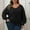 Black, variant on V Neck Sweaters for Women Cable Knit Plus Size Green Slouchy Long Sleeve Pullover Tops Womens Fall Sweaters 2025 XL