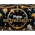 thumbnail image 4 of Golden Theme Happy Retirement Banner Star Design Decorative Balloons Confetti Pattern for Retirement Party Celebration Event, 4 of 7