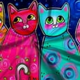 thumbnail image 6 of CLOOCL Women Crew Neck Shirts Harajuku Cats Painting Printed T-Shirts Scoop Hem Top Oversized, 6 of 6