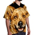 thumbnail image 2 of Pixel Dog Men's Hawaiian Shirt, Short Sleeve Printed Button Down Beach Casual Tops, Summer Spread Collar Men's Shirts, 2 of 6