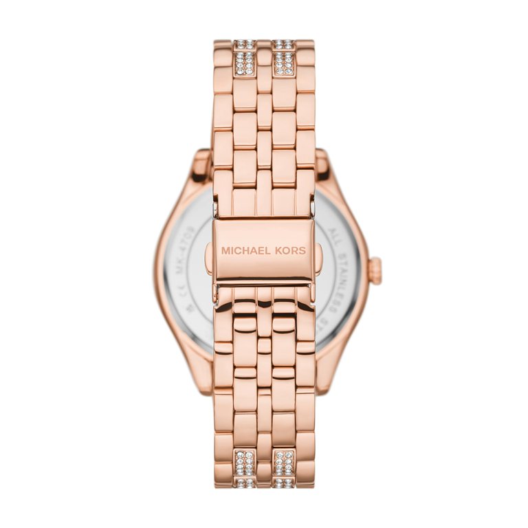 Michael Kors Harlowe Three-Hand Rose Gold-Tone Stainless  display picture 3