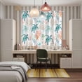 thumbnail image 4 of Teal Red Coastal Kitchen Curtains Window Panels, Beach Nautical Sea Turtle Coral Starfish Insulated Window Treatment Curtain, Grommet Curtains for Bedroom/Living Room/Bathroom, 2 Piece 42"Wx63"L, 4 of 8