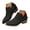 Black, variant on Ankle Boots for Women Pointy Toe Low Heel Chelsea Booties Leather Wide Width Dressy Casual Fall Shoes with Side Zipper Blue,9.5