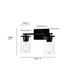 thumbnail image 7 of Millennium Lighting Verlana Metal 2 Light Bathroom Vanity Light- Matte Black, 7 of 7
