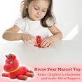 thumbnail image 5 of Horse Year Mascot Toy, 3D Printed Articulated Red Horse Action Figure with Magnetic Interchangeable Faces, Zodiac Animal Desktop Decor and Stress Relief Toy for Adults, 5 of 5