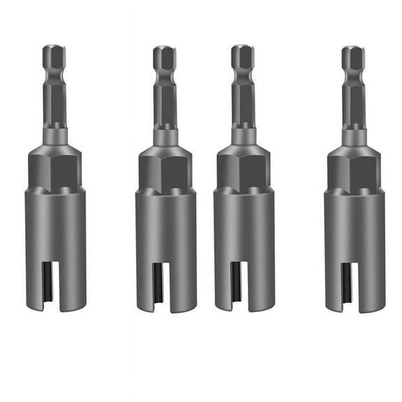 4 Pack Deep Power Wing Nut Driver, Slot Wing Nuts Drill Bit Socket, Wrenches Tools Set 1/4 Inch Hex