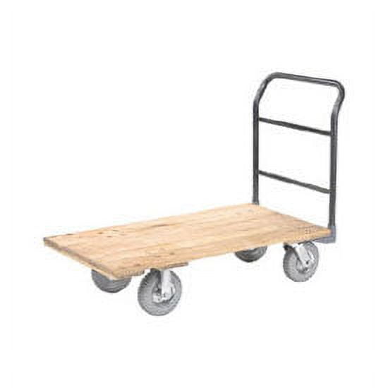 Platform Truck w/Hardwood Deck, 48 x 24, 1200 Lb. Capacity, 8" Pneumatic Casters