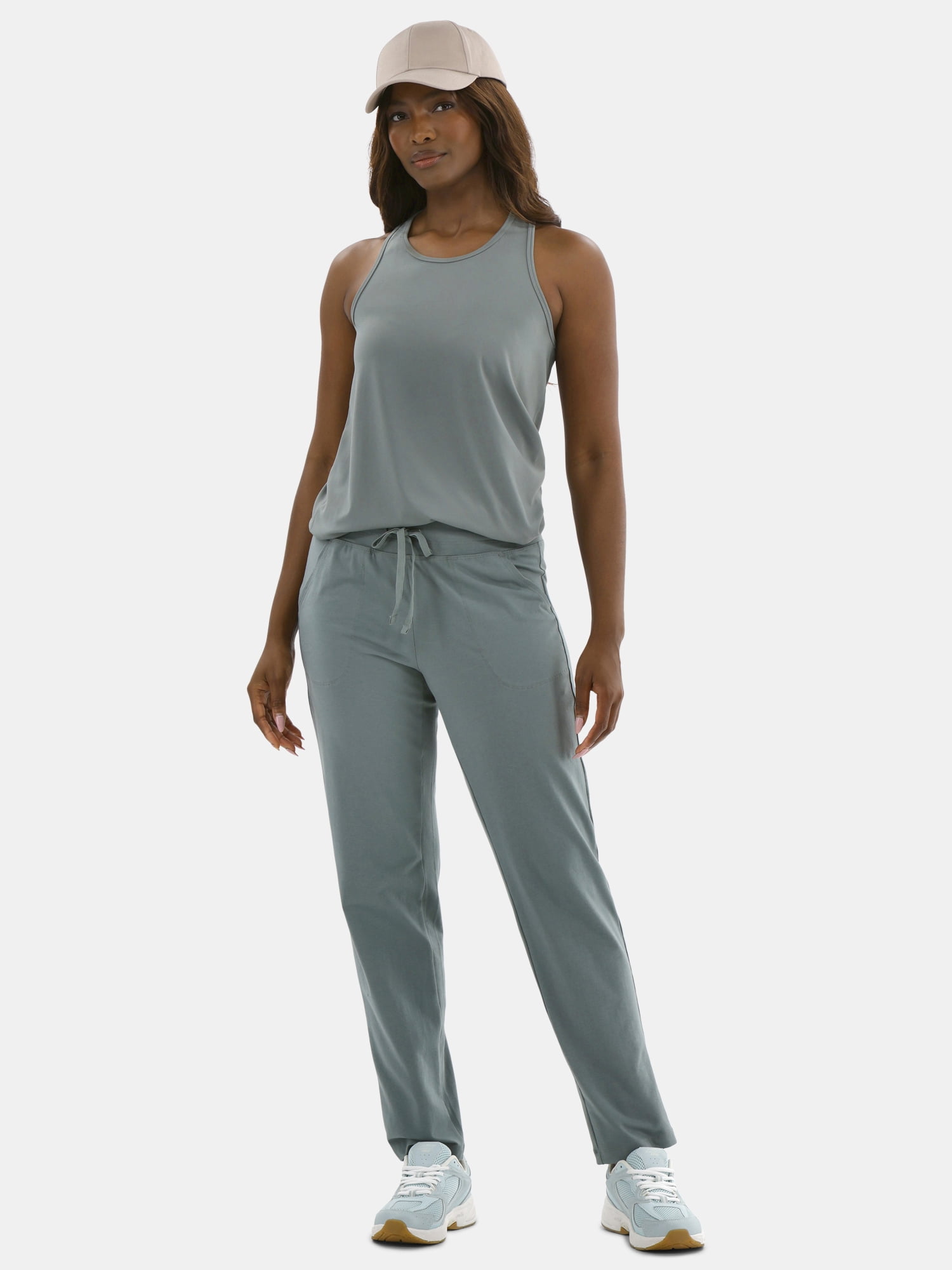 Avia Women's SoftSculpt Relaxed Racerback Tank Top with UPF 50, Sizes XS-XXXL