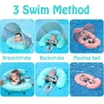 thumbnail image 2 of Flotador de piscina para bebé HECCEI Mambobaby con toldo rosa, 2 of 9