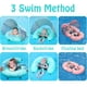 thumbnail image 2 of Flotador de piscina para bebé HECCEI Mambobaby con toldo rosa, 2 of 9