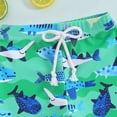 thumbnail image 4 of Zanarzt Toddler Baby Boys Swim Shorts Toddler Swim Trunks Baby Boy Bathing Suit Kids Swimsuits Boys Board Shorts Kids Swim Shorts Boys' Swimwear Green,2-3 Years, 4 of 4
