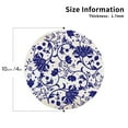 thumbnail image 2 of Yiaed Blue And White Porcelain Pattern Print Leather Coasters for Drinks - Cup Coasters Coffee Table Kitchen Table Bar, Home & Office Gifts Handmade Drink Coasters-Round Shape, 2 of 6