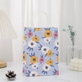 thumbnail image 1 of Zhuge Cajas de regalo, bolsas de embalaje, bolso de mano de la serie pastoral con flores impresas de colores, bolso de regalo (azul, 18,5 * 9,5 * 25,5 cm), 1 of 5