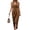 Brown, variant on CIENVNSTG Womens V Neck Sleeveless Midi Dress Wedding Guest Dress Bodycon Ruched Cocktail Party Mother of The Bride Dress Brown XL