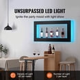 thumbnail image 2 of LED Lighted Liquor Bottle Display Bar Shelf RF & App Control 48" Square, 2 of 6