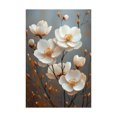 thumbnail image 5 of Mudket Framed,Vintage Canvas Wall Art,Ready to Hang,White Branch Floral Canvas Print,Botanical Wall Decor,Rustic Flower Wall Art,for Living Room Bedroom Kitchen Office Decor - 12"L x 8"W, 5 of 10